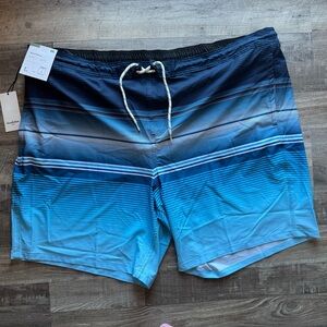 Goodfellow & Co Ombre Navy and Aqua Board Shorts